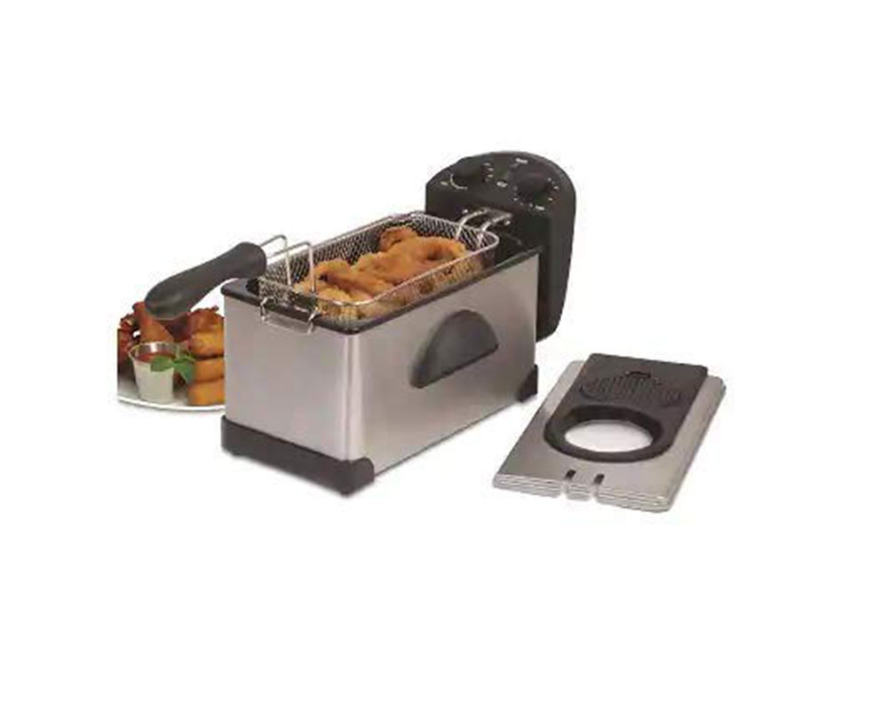 SKY LINE VTL-5525 Stainlees Steel Deep Fryer with Timer, 2000W, 3 L, Black