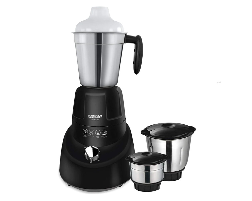 Maharaja Whiteline Turbo Dlx 750 Watts Mixer Grinder with 3 Jars | Black