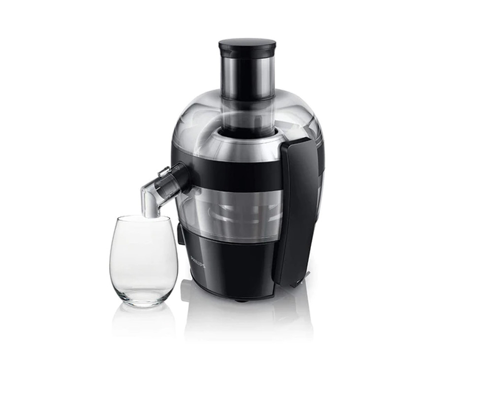 Philips Viva Collection 500 Watt Centrifugal Juicer | 1000 ML Juice Collector | Black