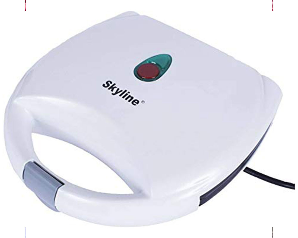 SKY LINE VT 2095 2 Slice Sandwich Toaster (White)