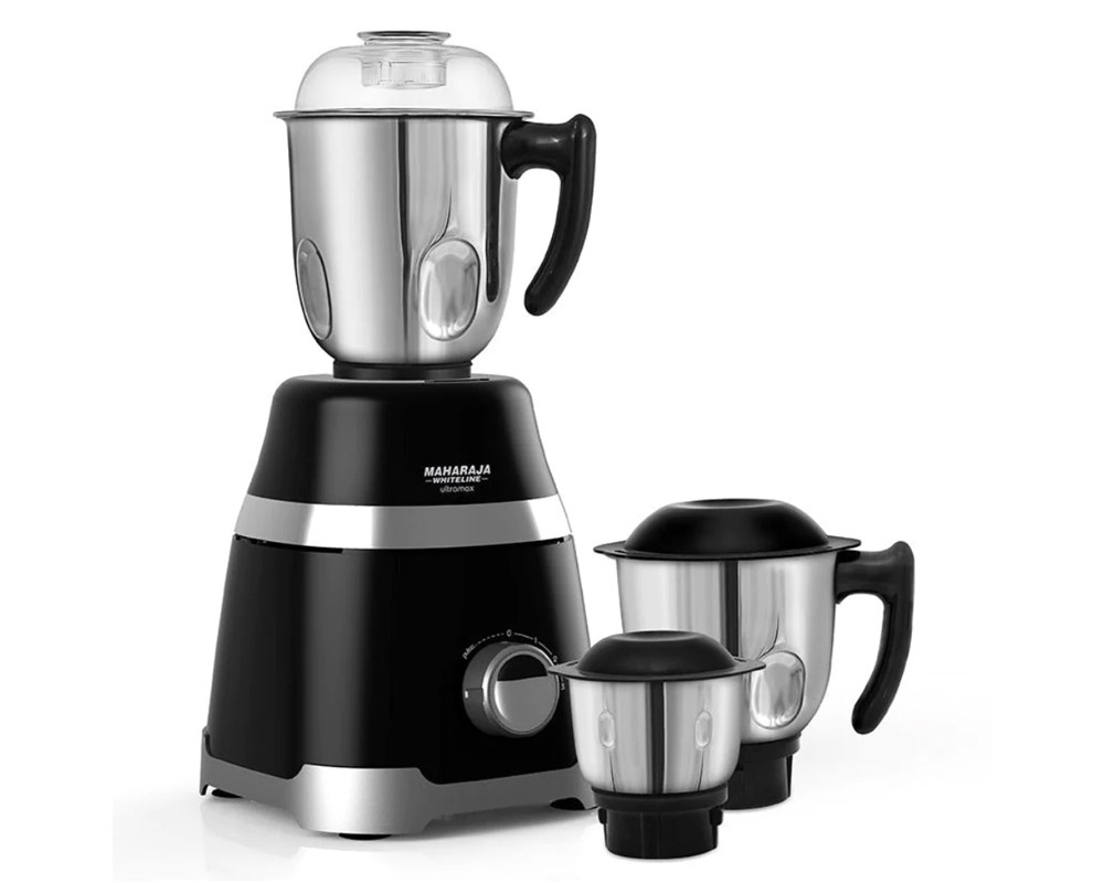 Maharaja Whiteline Ultramax DLX 750 Watt Mixer Grinder with 3 Jars | Black