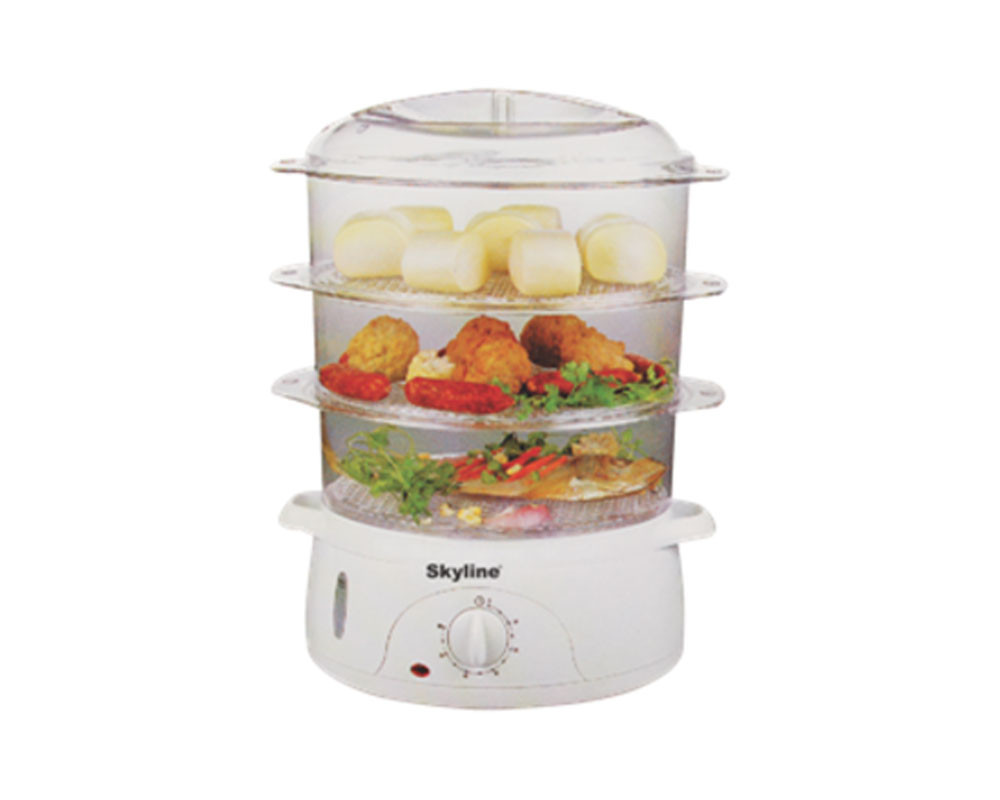 Skyline VT-7063 800-Watt 3 Layer Food Steamer -(Multicolour)