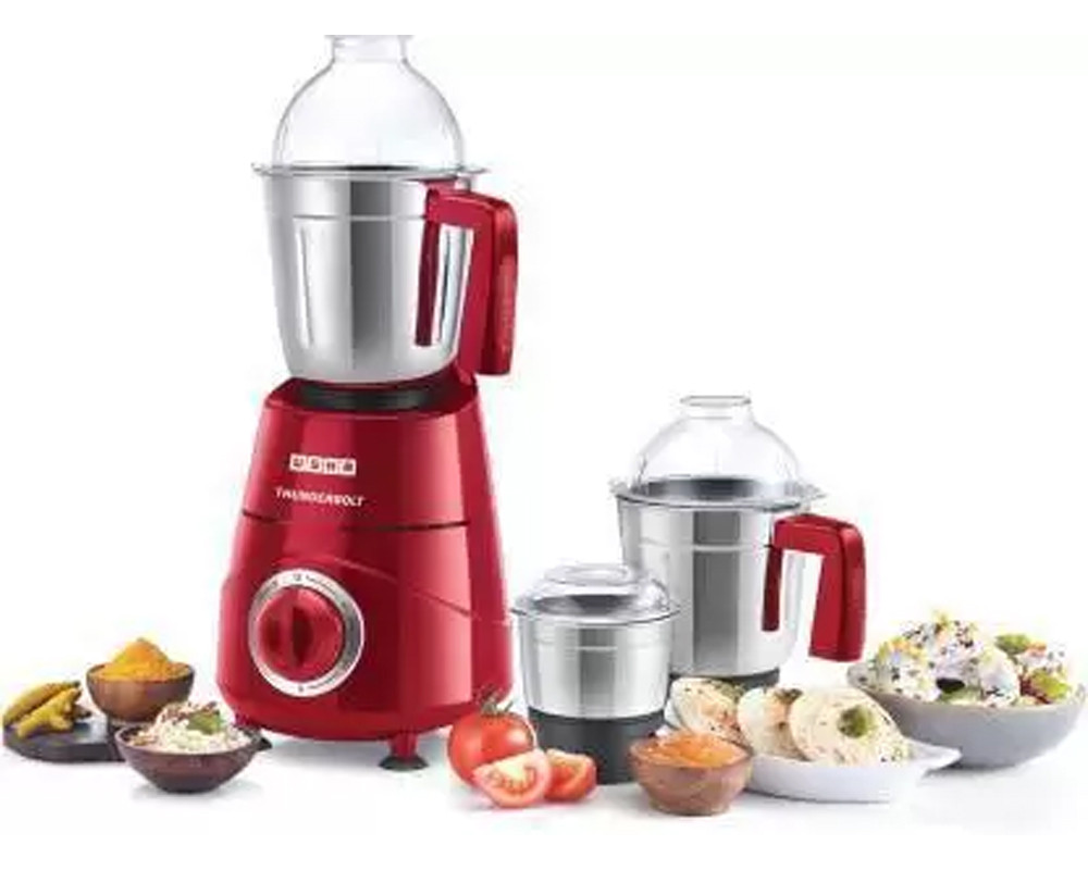 USHA THUNDERBOLT 3 IN 1 MIXER GRINDER TB-800W 800 Mixer Grinder -(3 Jars, Multicolor)