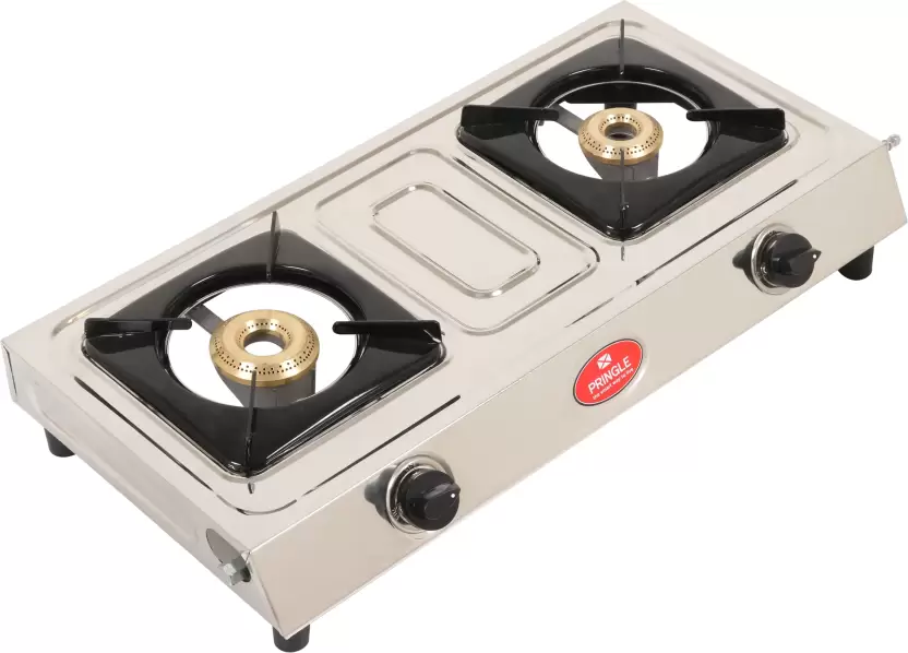 Pringle Ss Gas Stove 2 Burner Steel Gas Stove Blaze Ss_65 For Home And Kitchen.