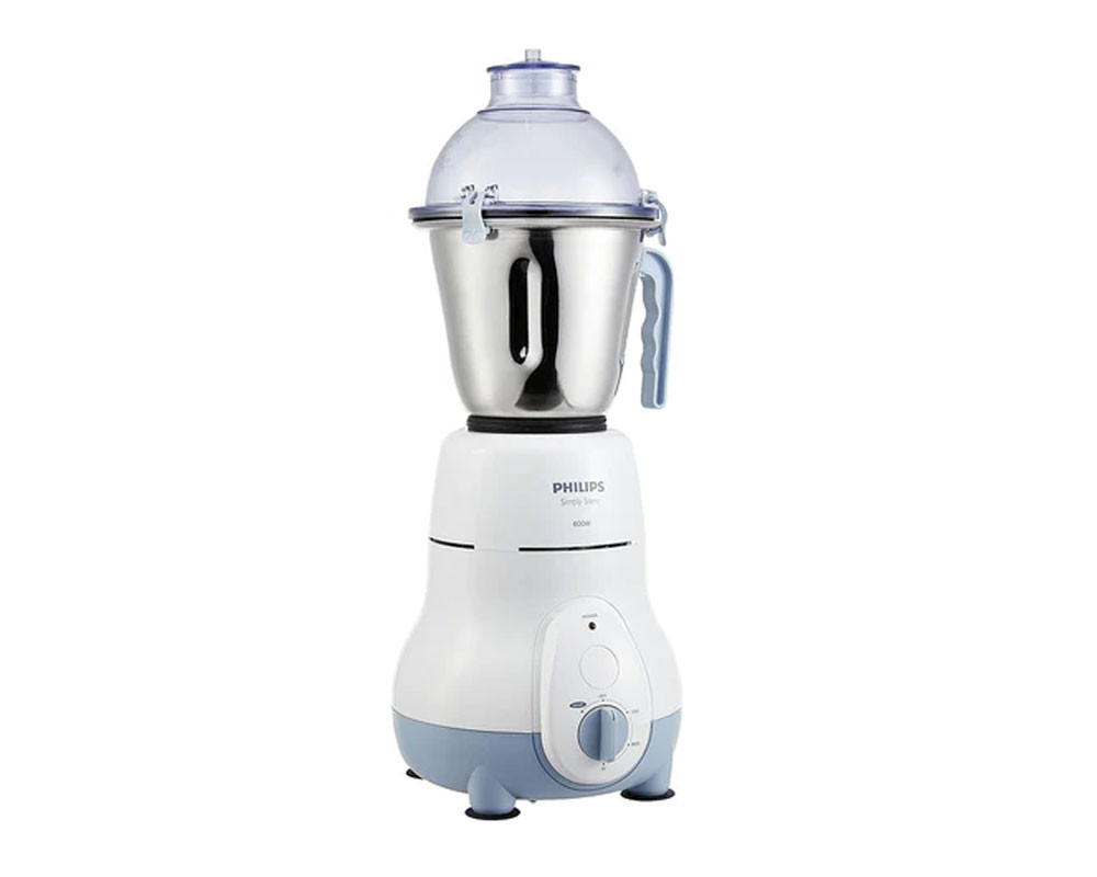 Philips Simple Silent Vertical HL1643 600-Watt Mixer Grinder with 4 Jars