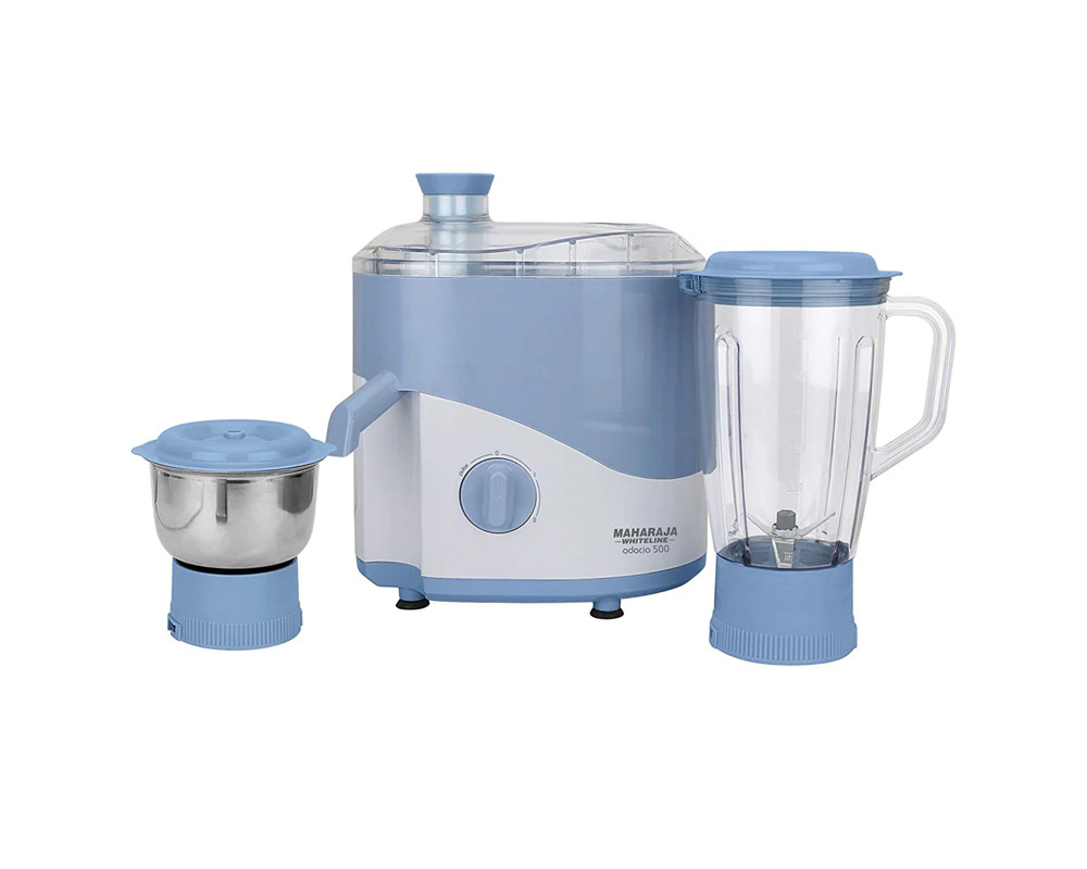 Maharaja Whiteline Jmg Odacio 500-Watt Juicer Mixer Grinder with 2 Jars